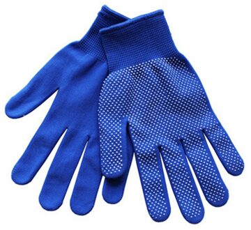 Beschermende Anti-Slip Handschoenen Latex Gecoate Palmen Stippen String Knit Self Veiligheid Werken Handschoen Slijtvaste Fit Rock klimmen Hammal Blauw