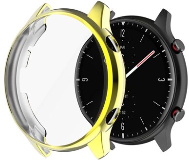 Beschermende Cover Case Voor Amazfit Gtr 2e GTR2 Bumper Screen Protector Accessoires Voor Xiaomi Huami Amazfit GTR2e Gtr 2 Tpu gevallen goud