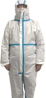 Beschermende Kleding Gelamineerd Gown Elastische Polsband Laarzen En Kappen Beschermende Kleding Met Caps Enkellaarsjes Neutrale/Volwassen