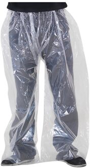 Beschermende Unsex Wegwerp Regenjas Broek Speeksel Cover Voorkomt Spatten Body Transparante Regenjas Regenkleding Pak wit