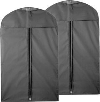 Beschermhoes voor kleding van 100 x 60 cm - 2x - Zwart - Kledinghoezen - Kleding opbergen/opruimen