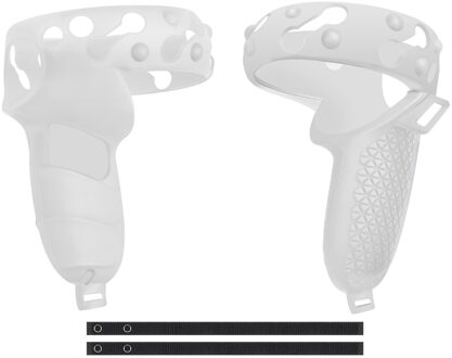 Beschermhoes Voor Oculus Quest 2 Vr Touch Controller Case Met Knuckle Band Handvat Grip Voor Oculus Quest 2 Vr accessoires wit