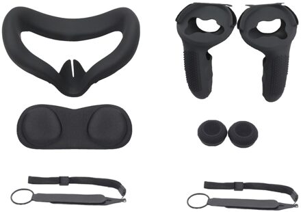 Beschermhoes Voor Oculus Quest 2 Vr Touch Controller Case Met Knuckle Band Handvat Grip Voor Oculus Quest 2 Vr accessoires zwart