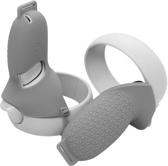 Beschermhoes Voor Oculus Quest 2 Vr Touch Controller Siliconen Cover Huid Handvat Grip Voor Oculus Quest2 Vr Accessoires grijs
