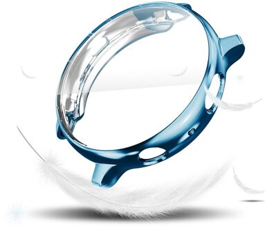 Beschermhoes Voor Samsung Galaxy Horloge Actieve 2 44Mm/40Mm Bumper Protector Hd Volledige Dekking Screen Bescherming case blauw