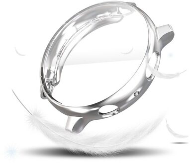 Beschermhoes Voor Samsung Galaxy Horloge Actieve 2 44Mm/40Mm Bumper Protector Hd Volledige Dekking Screen Bescherming case zilver