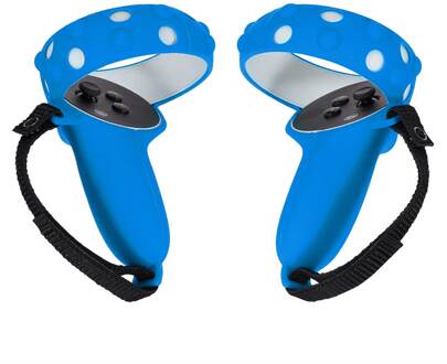 Bescherming Cover Voor Oculus Quest 2 Vr Accessoires Vr Controller Handvat Grip Case Siliconen Volledige Beschermhoes Voor Quest2 blauw A