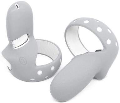 Bescherming Cover Voor Oculus Quest 2 Vr Accessoires Vr Controller Handvat Grip Case Siliconen Volledige Beschermhoes Voor Quest2 grijs
