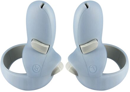 Bescherming Cover Voor Oculus Quest 2 Vr Accessoires Vr Controller Handvat Grip Case Siliconen Volledige Beschermhoes Voor Quest2 licht blauw B