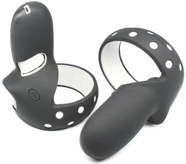 Bescherming Cover Voor Oculus Quest 2 Vr Accessoires Vr Controller Handvat Grip Case Siliconen Volledige Beschermhoes Voor Quest2 zwart