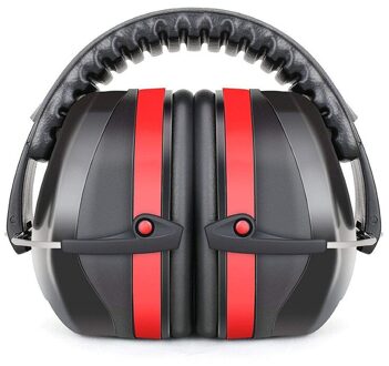 Bescherming Oorbeschermers Headset Noise Werk Oren Op Het Hoofd Oordoppen Anti-Noise Hoofdtelefoon Canceling Hoofdtelefoon Apparatuur Veiligheid zwart rood
