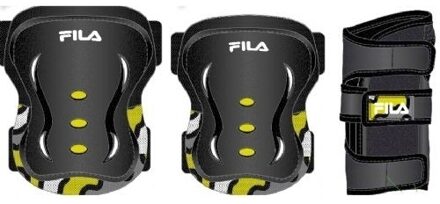 beschermingsset FP skate zwart/geel maat XS