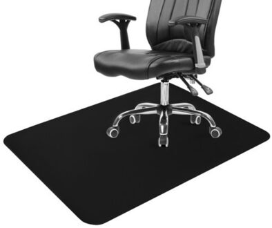 Beschermmat onder bureaustoel - 100 x 140 cm - zwart - rechthoek - polypropyleen