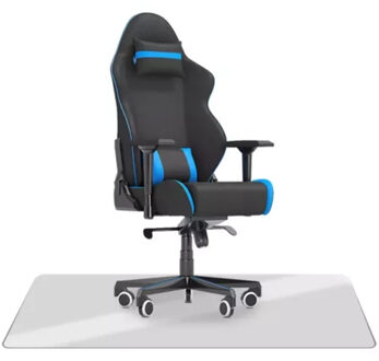 Beschermmat onder bureaustoel - 90 x 130 cm - semi transparant - rechthoek - polypropyleen