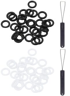 Besegad 100 PCS Slicone Rubber O-Ring Switch Noise Buffer Dempers met Keycap Puller voor Mechanische Toetsenbord Accessoires