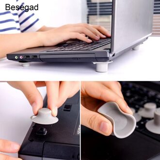 Besegad 2 Pairs Universele Praktische Laptop Notebook Cooling Pads Skidproof voeten Warmte Reductie Cooler Stand Houder Accessoires