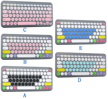 Besegad Colorful Laptop Silicone Keyboard Cover Skin Sticker Protector Protective Case for Logitech K380 Bluetooth Keyboard
