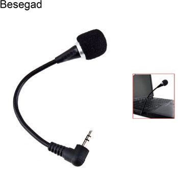Besegad Flexibele Mini 3.5mm Jack Plug Bedrade Audio Microfoon Mikrofon Microfone Microfoon voor Computer Laptop Notebook Tablet PC Skype