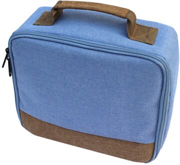 Besegad Scratchproof Shockproof Canvas Opslag Draagtas Handtas Case voor Selphy CP910 1200 Printer Projectoren licht blauw