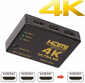 BESIUNI HDMI Switch 3 Poort 4 k * 2 k Switcher Splitter Box Ultra HD voor DVD HDTV Xbox PS3 PS4
