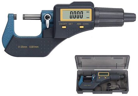 Beslands Digitale Micrometer 0-25Mm Elektronische Display Gauge 0.001Mm Dikte Meten Inch/Metrische Diameter Remklauw