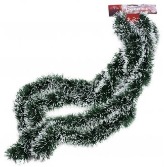 Besneeuwde folie slingers/kerstslingers 270 cm