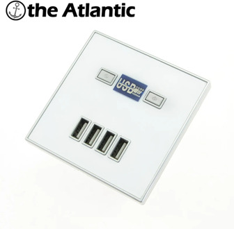 Best 4-PORT USB Port 4A Wall Charger Adapter EU Plug Socket Power Outlet Panel Grounded Electric Wall Charger Adapter Charging