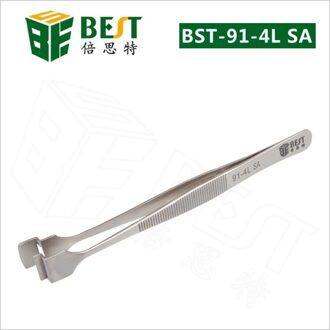 BEST-91-4L Hoge Qualtiy Sa Rvs Crystal Wafer Pincet Voor Mobiele Reparatie Tools Bst 91 4l Sa