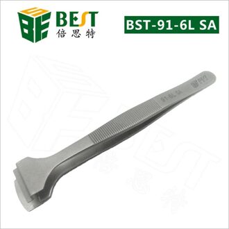 BEST-91-4L Hoge Qualtiy Sa Rvs Crystal Wafer Pincet Voor Mobiele Reparatie Tools Bst 91 6l Sa