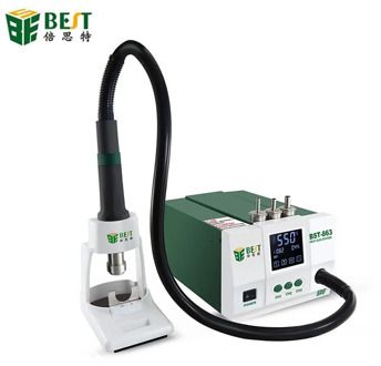 BEST BST-863 1200W 220V/110V Intelligent LCD Touch Screen Heat Air SMD Rework Station 50/60Hz LCD Screen