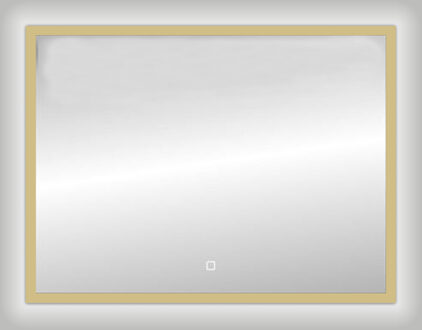 Best Design Badkamerspiegel Best Design Nancy Isola LED Verlichting 100x80 cm Mat Goud