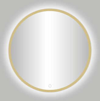 Best Design Badkamerspiegel Best Design Venetie Nancy LED Verlichting 120x120 cm Rond Mat Goud
