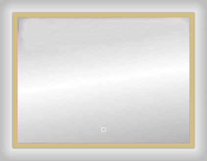 Best Design Badkamerspiegel Nancy Isola LED Verlichting 100x80 cm Mat Goud
