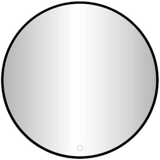 Best Design Badkamerspiegel Venetië Rond 100x100cm Mat Zwart Met Geintegreerde LED Verlichting
