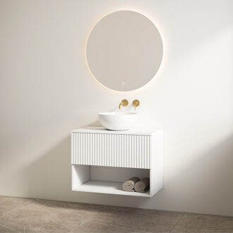Best Design Badmeubelset Best Design Rigatti 100 cm Mat Wit + Mat Wit Blad