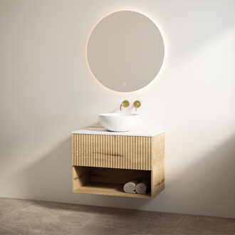 Best Design Badmeubelset Best Design Rigatti 60 cm Halifax + Mat Wit Blad