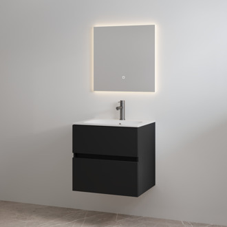 Best Design Badmeubelset met Kraangat Best Design Splash 60 cm Mat Zwart