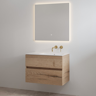 Best Design Badmeubelset zonder Kraangat Best Design Splash 80 cm Halifax Hout