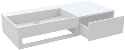 Best Design BD Just-Solid Wastafel+Lade Spring Solid Surface 90x40x17cm