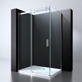 Best Design Best-Design "Erico" schuifdeur & wand 90x117-118,5x200cm NANO glas 8mm