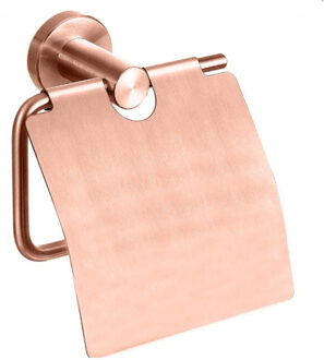 Best Design Best-Design "Lyon" Toiletrolhouder Met Klep Rosé-Mat-Goud Rose Goud