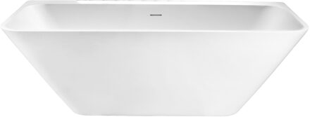 Best Design Borgh half vrijstaand bad 180x85x55cm solid surface mat wit