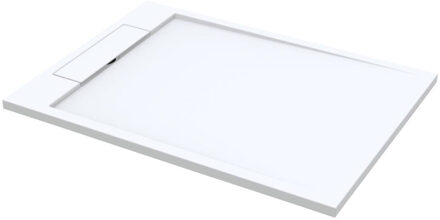 Best Design Douchebak Decent Rechthoek 140x90x4.5cm Solid Surface Mat Wit