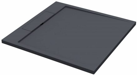 Best Design Douchebak Decent Vierkant 90x90x3.5cm Solid Surface Mat Zwart