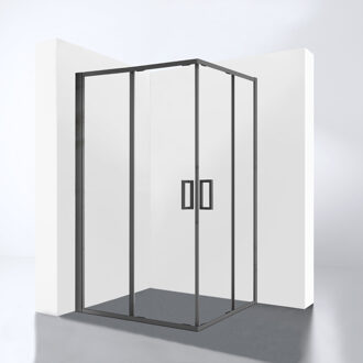 Best Design Douchecabine Hulmer Moya 120x89x210 cm Met Twee Schuifdeuren Mat Gunmetal