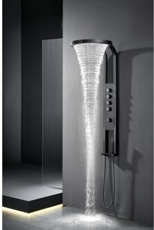 Best Design Douchepaneel Nero Future Best Design Met Massagejets en Handdouche Mat Zwart