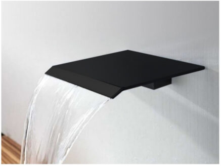 Best Design Dule Nero waterval muuruitloop tbv.douche en bad zwart mat
