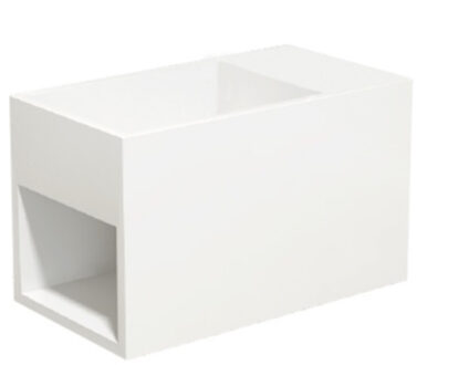 Best Design Fontein Epo Rechthoek 33x18x20,5cm Solid Surface Mat Wit Zonder Kraangat met Waste