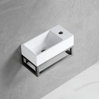 Best Design Fonteinset Best Design R-Line Moya L&R Met Frame en Kraangat Gunmetal