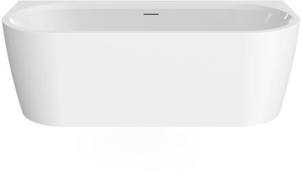Best Design Half Vrijstaand Ligbad Best Design Bareiss 180x80x60 cm Acryl Glans Wit